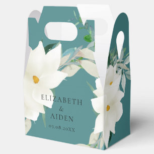 Magnolia Hochzeit Aquamarin Geschenkschachtel