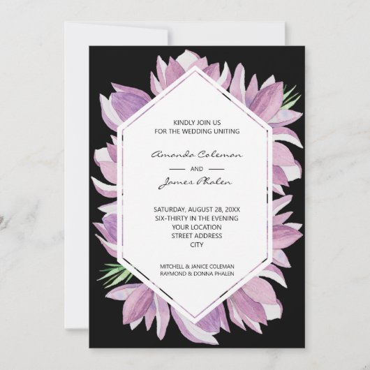 Magnolia Hochzeit Einladung (Vorderseite)