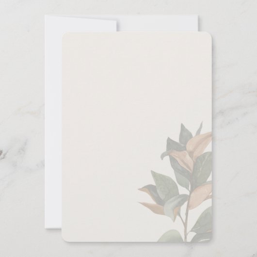 Magnolia Hochzeit Einladung (Rückseite)