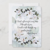 Magnolia Hochzeit Einladung (Rückseite)