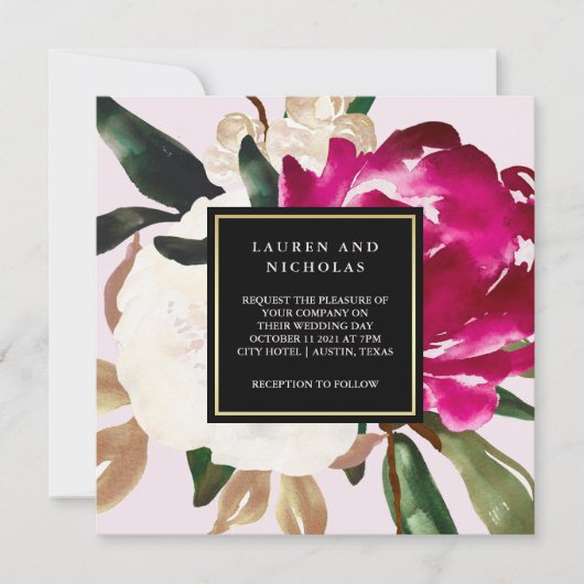 Magnolia | Hochzeit Einladung (Vorderseite)