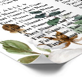 Magnolia Hochzeitsdiagramm Poster (Ecke)