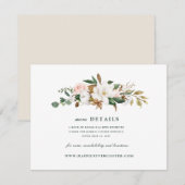 Magnolia Hochzeitskarte Begleitkarte (Vorne/Hinten)