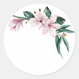 Magnolia Hochzeitsticker Verpackung transparent Runder Aufkleber