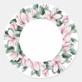 Magnolia Hochzeitsticker Verpackung transparent Runder Aufkleber (Vorderseite)