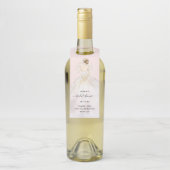 Magnolia Illustriert Bride Brautparty Flasche Ha Flaschenanhänger (Auf Flasche)