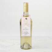 Magnolia Illustriert Bride Brautparty Flasche Ha Flaschenanhänger (Auf Flasche)