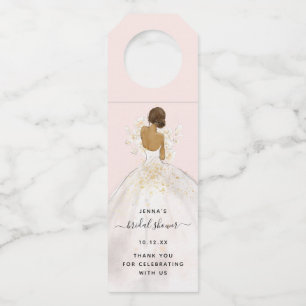 Magnolia Illustriert Bride Brautparty Flasche Ha Flaschenanhänger