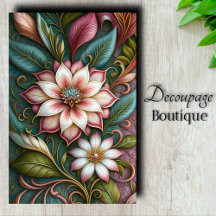 Magnolia Jugendstil Art Decoupage