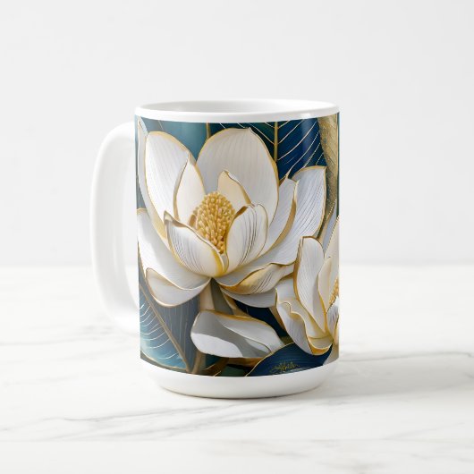 Magnolia Kaffeetasse (Vorderseite Links)