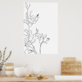 Magnolia-Kontur Poster (Küche)