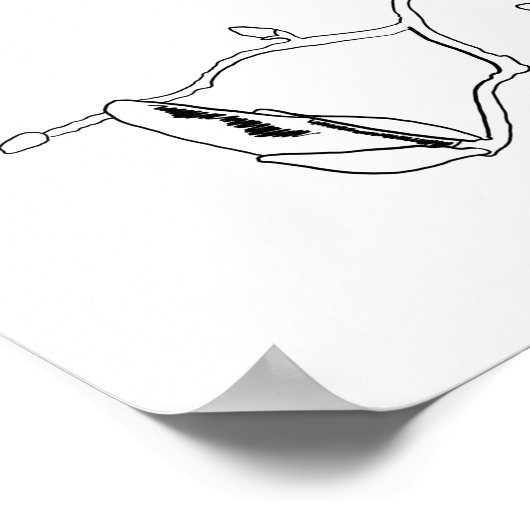 Magnolia-Kontur Poster (Ecke)