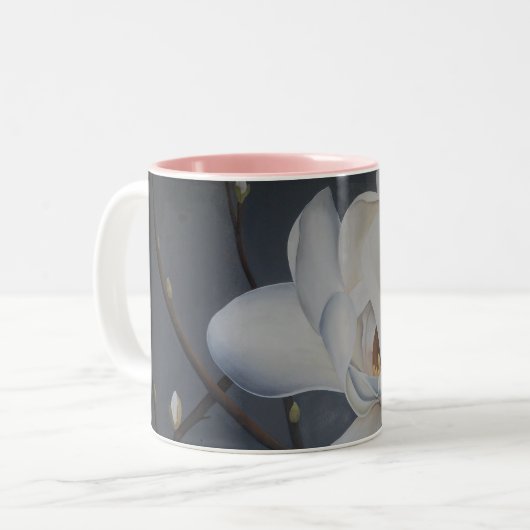 Magnolia Kunst Tasse (Vorderseite Links)