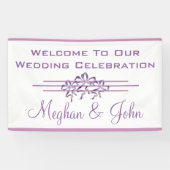 Magnolia Lavender - Hochzeitsbanner - 3' x 5' Banner (Horizontal)