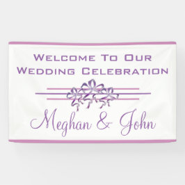 Magnolia Lavender - Hochzeitsbanner - 3' x 5' Banner
