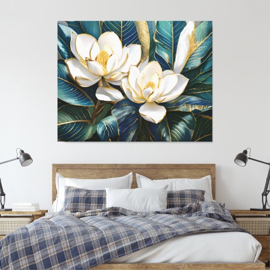 Magnolia Leinwanddruck (Insitu (Schlafzimmer))