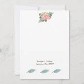 Magnolia Lilies Bouquet Einladung zur Hochzeit (Rückseite)