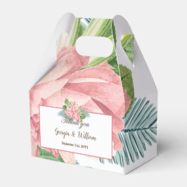 Magnolia Lilies Bouquet Favor Box Geschenkschachtel
