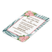 Magnolia Lilies Bouquet Wedding Magnet Card (Linke Seite)