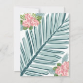 Magnolia Lilies Bouquet Wedding speichern das Datu Einladung (Rückseite)