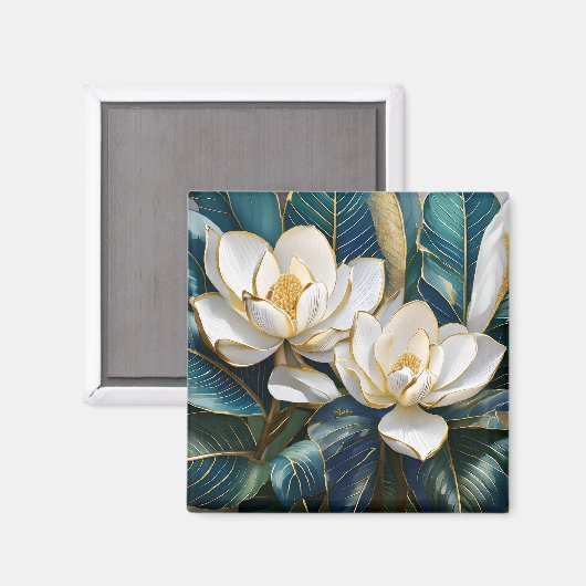 Magnolia Magnet (Vorderseite/Rückseite)