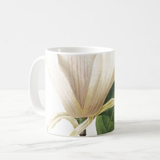 Magnolia (Magnolia soulangiana) von Redouté Kaffeetasse (Vorderseite Links)