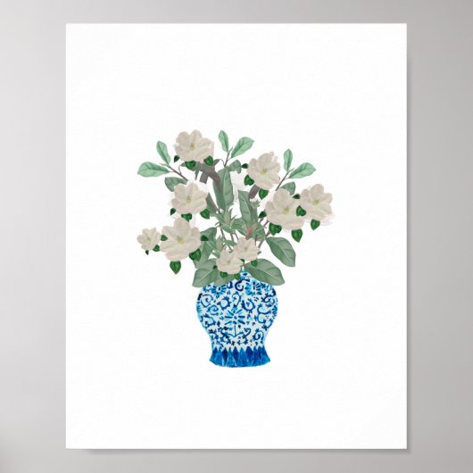 Magnolia Magnolias Blue Ginger Jars Jar Poster (Vorne)