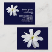 Magnolia - Marineblau Visitenkarte (Vorne/Hinten)