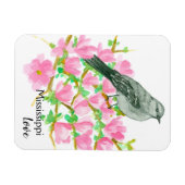 Magnolia Mississippi Liebe Mockingbird Magnet (Horizontal)