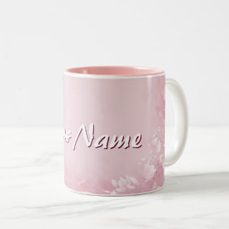 Magnolia mit Ihrem Namen Zweifarbige Tasse