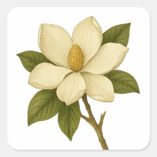 Magnolia — Mobilität Quadratischer Aufkleber