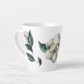 Magnolia Moderne botanische Latte-Tasse Milchtasse (Linke Ecke)