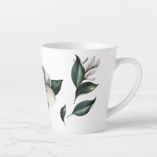Magnolia Moderne botanische Latte-Tasse Milchtasse (Rechts)