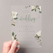 Magnolia Moderne Hochzeit Acryleinladungen (Insitu (Handheld))