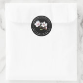 Magnolia Modernes Label Runder Aufkleber (Tasche)