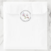 Magnolia Modernes Label Runder Aufkleber (Tasche)