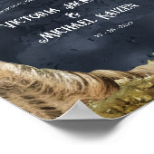 Magnolia & Moss Wedding Begrüßungszeichen Poster (Ecke)