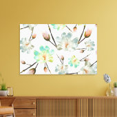 Magnolia Muster Canvas Print Leinwanddruck (Insitu (Wohnzimmer))