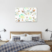 Magnolia Muster Canvas Print Leinwanddruck (Insitu (Schlafzimmer))