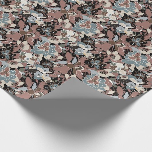 Magnolia-Muster Geschenkpapier (Ecke)