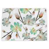 Magnolia Muster Große Geschenktasche Geschenktüte (Vorderseite)
