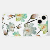 Magnolia Muster iPhone Case (Rückseite (Horizontal))