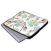 Magnolia Muster Laptop Sleeve (Vorne Knopf)