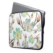 Magnolia Muster Laptop Sleeve (Vorderseite Links)