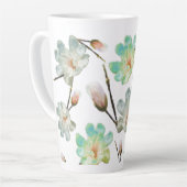 Magnolia Muster Latte Tasse (Linke Ecke)