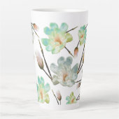 Magnolia Muster Latte Tasse (Vorderseite)