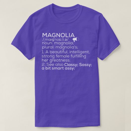 Magnolia Name Magnolia - Definition Magnolia T-Shirt (Design vorne)