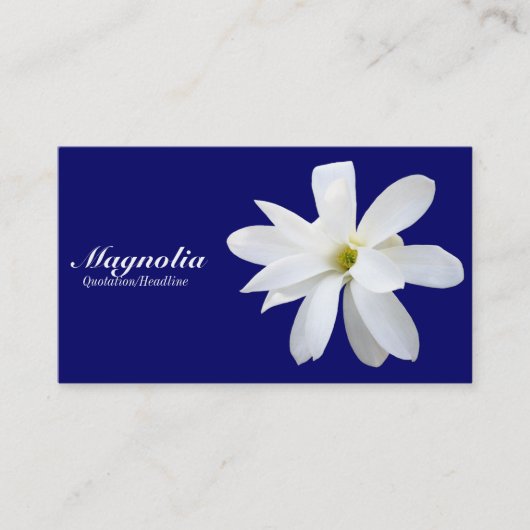 Magnolia - Navy Blue 000066 Visitenkarte (Vorderseite)
