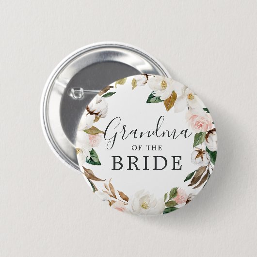 Magnolia Oma des Brautparty Button (Vorne & Hinten)