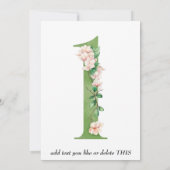 Magnolia ONE Geburtstag einladen Einladung (Rückseite)